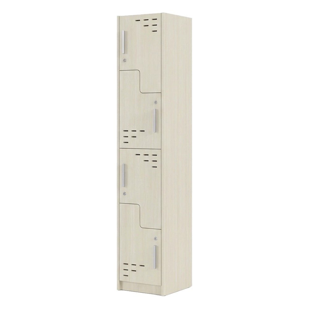 Locker para Planta Industrial - GEBESA PRIME - Frente 36 cm - 4 Puertas en L - GBR754 - GEBESA - NOGAL BEAT - Archivero