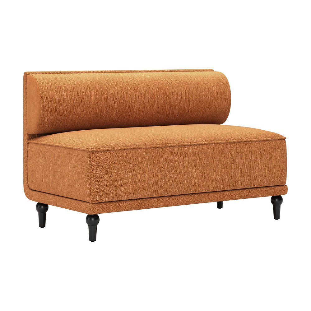 Love Seat para Salón de Belleza 2 Plazas - ZUO MALBEN - Café - Asiento y Respaldo Tapizados en Lino Sintético - 110781 - Zuo - NOGAL BEAT - Sillón Ocasional