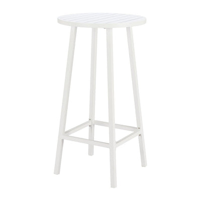 Mesa Alta de Terraza para Club de Playa - ZUO REN - Blanco - Estructura y Cubierta en Aluminio con Recubrimiento en Polvo - 704150 - Zuo - NOGAL BEAT - Mesa de Terraza