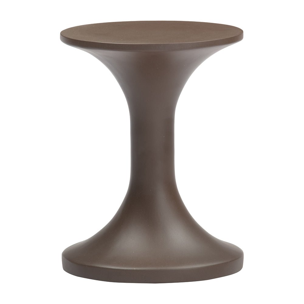 Mesa Auxiliar de Terraza para Áreas de Estar - ZUO ARKA - Café - Cubierta de Poli Cemento Símil Terrazo y Estructura de Poli Cemento - 704208 - Zuo - NOGAL BEAT - Mesa de Terraza