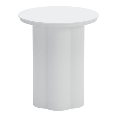 Mesa Auxiliar de Terraza para Club de Playa - ZUO KOGUR - Blanco - Estructura y Cubierta en Aluminio con Recubrimiento en Polvo - 704021 - Zuo - NOGAL BEAT - Mesa de Terraza
