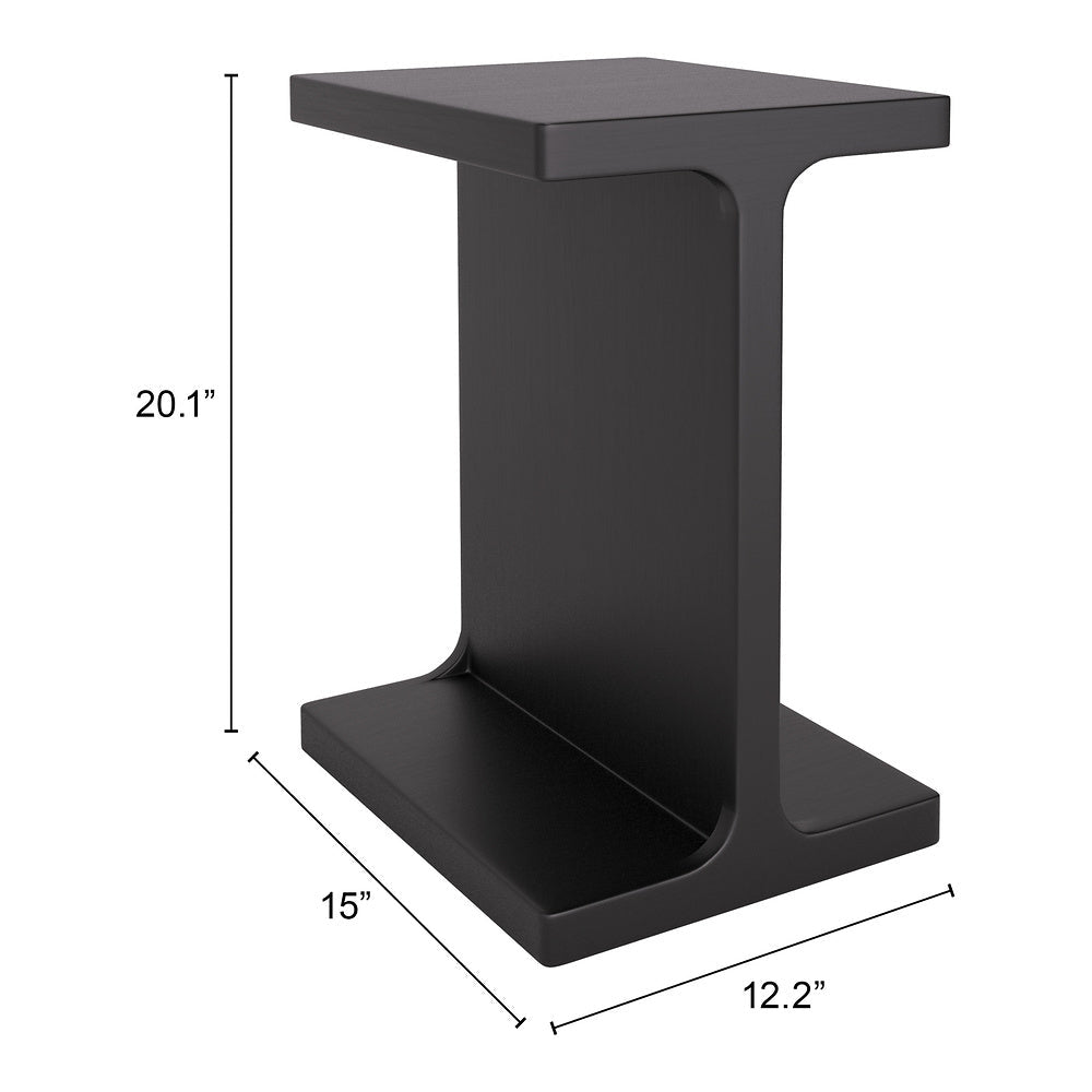 Mesa Auxiliar para Consultorio - ZUO BAMA - Negro - Cubierta de Madera de Mango Pintada y Estructura de Madera de Mango - 110251 - Zuo - NOGAL BEAT - Mesa Comercial Interior
