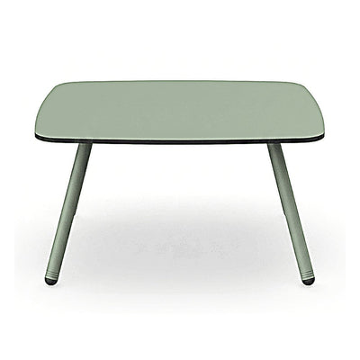 Mesa Auxiliar para Exterior - RESOL ANOU 4 PATAS - Varios Colores - Tablero HPL y Patas de Metal Pintado con Acabado Texturizado - 07068 - Resol - NOGAL BEAT - Mesa de Terraza
