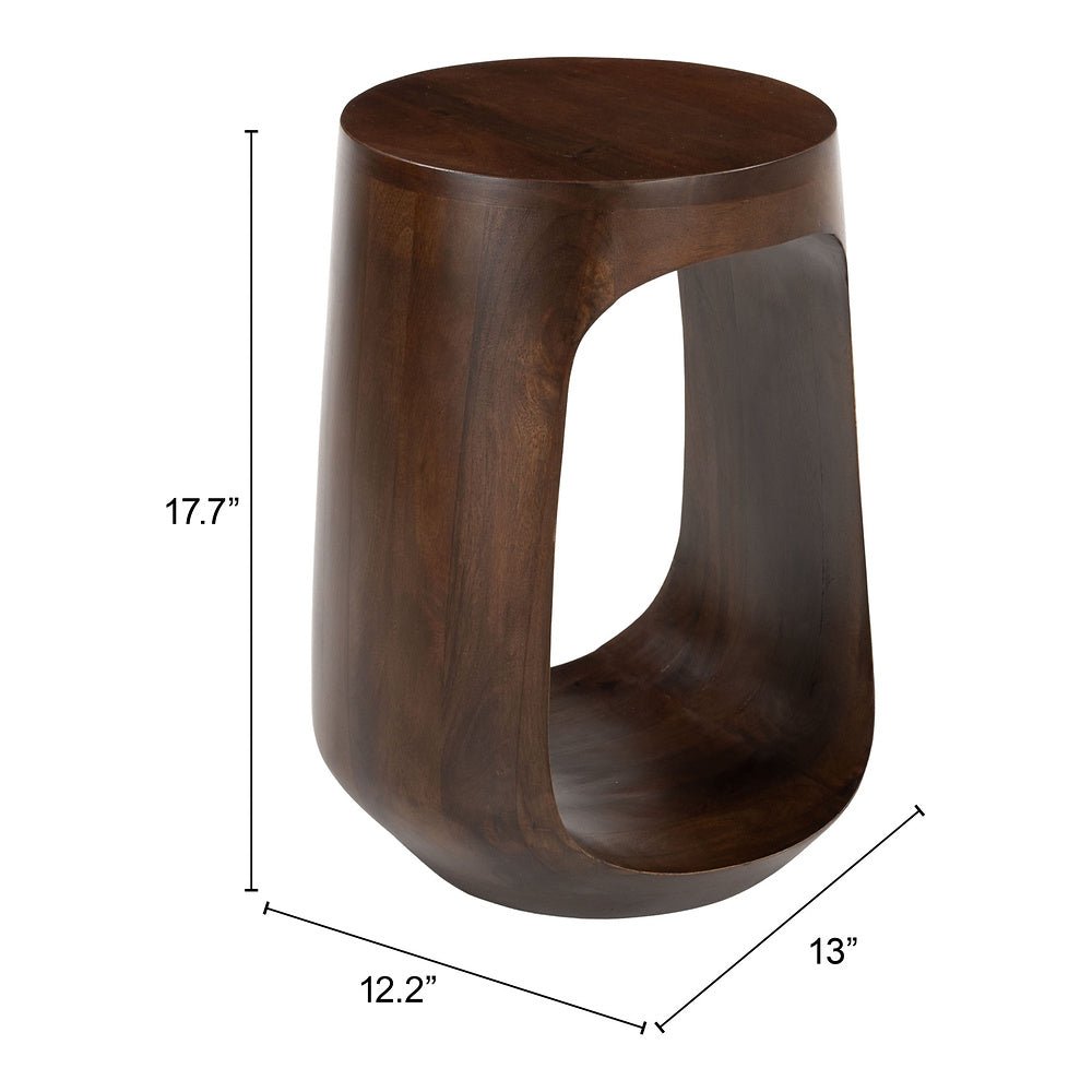 Mesa Auxiliar para Lobby de Hotel - ZUO OKNO - Nogal - Estructura y Cubierta en Madera de Mango - 110242 - Zuo - NOGAL BEAT - Mesa Comercial Interior