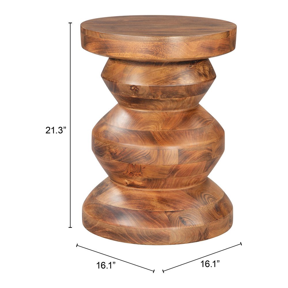 Mesa Auxiliar para Recepción - ZUO KERALA - Nogal - Estructura y Cubierta en Madera de Mango - 109772 - Zuo - NOGAL BEAT - Mesa Comercial Interior