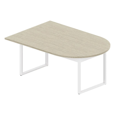 Mesa Colaborativa Bala para Sala de Reuniones - GEBESA VENTI - Frente 150 cm - Cubierta de Aglomerado y Base de Acero - GDVE571150CN - GEBESA - NOGAL BEAT - Mesa de Juntas