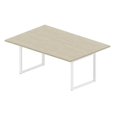Mesa Colaborativa Recta para Área Colaborativa - GEBESA VENTI - Frente 150 cm - Cubierta de Aglomerado y Base de Acero - GDVE570150CN - GEBESA - NOGAL BEAT - Mesa de Juntas