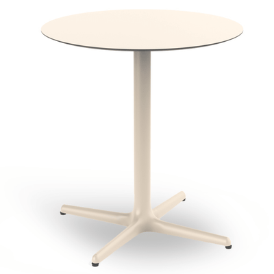 Mesa Comercial Baja al Aire Libre Circular - RESOL TOLEDO Ø70 ROUND - Varios Colores - Estructura de Aluminio y Sobre HPL - 05918 - Resol - NOGAL BEAT - Mesas