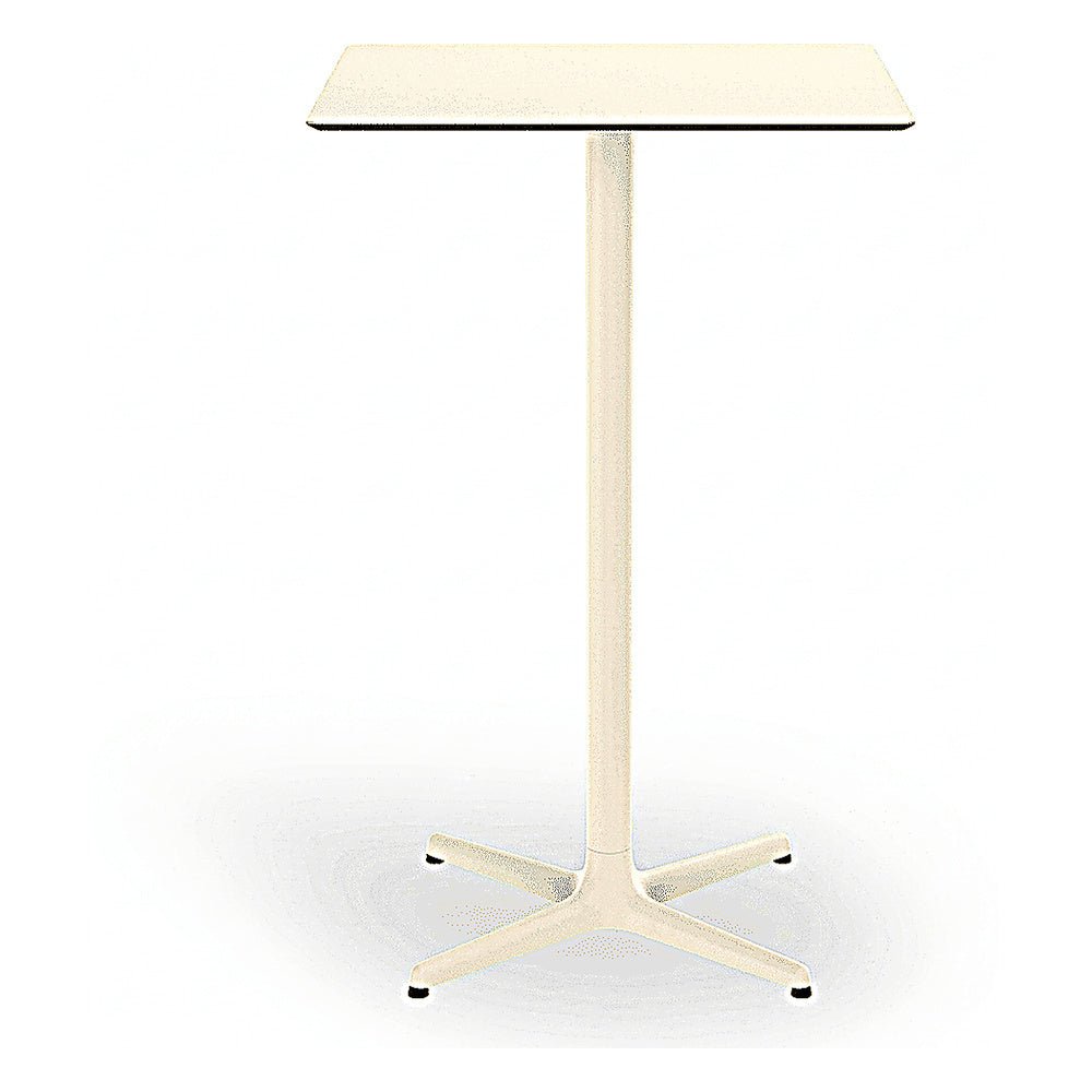 Mesa Cuadrada Periquera para Bar al Aire Libre - RESOL TOLEDO ALTA 70 70x70 - Varios Colores - Estructura de Aluminio y Sobre Compacto Fenólico - 06145 - Resol - NOGAL BEAT - Mesa Periquera