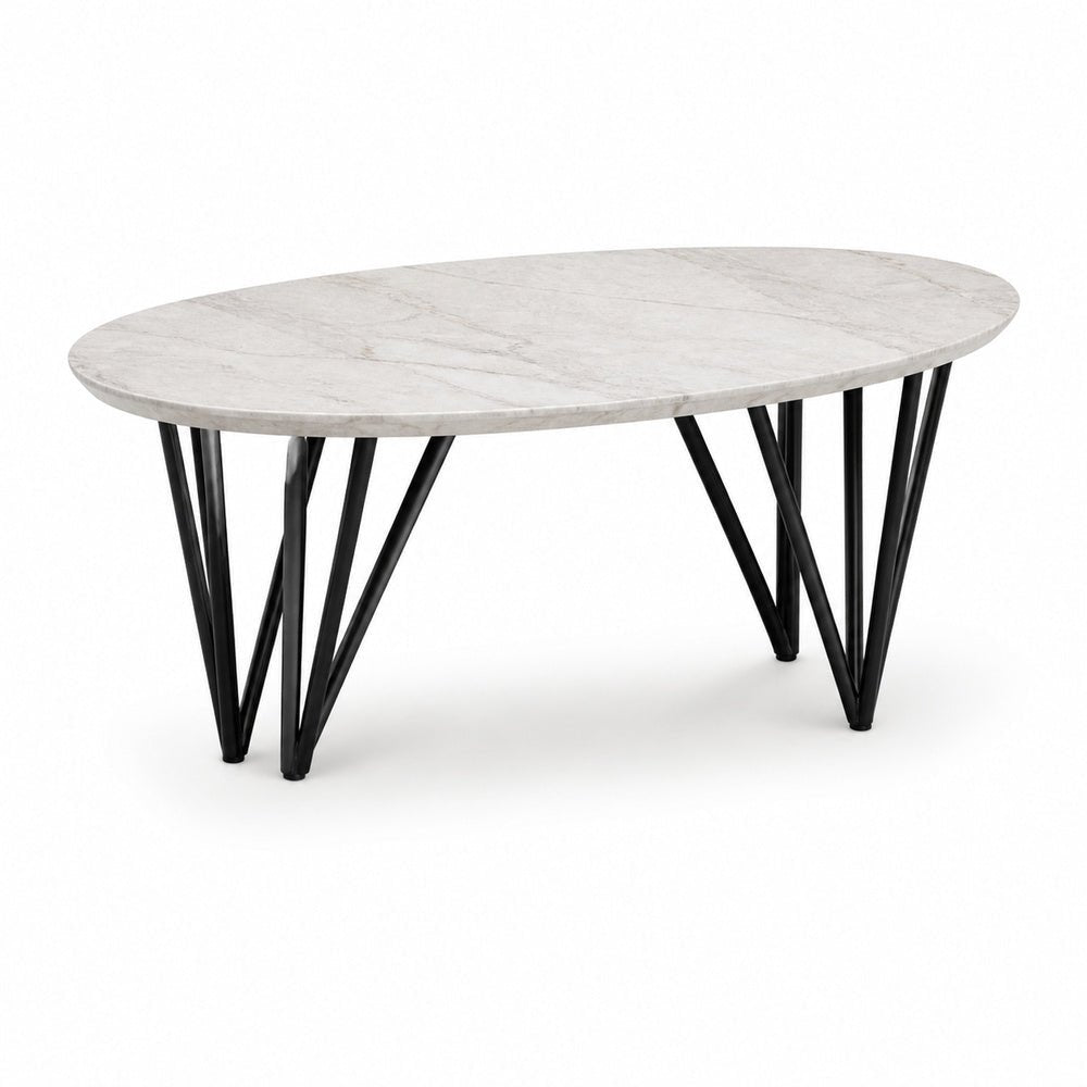 Mesa de Centro para Oficina VEC - VERSA OFFSET - Mármara/Vizcaya - Cubierta MDP con Estructura en Acero Sólido Redondo de 3/8" - VO-715 - VERSA - NOGAL BEAT - Mesa Comercial Interior