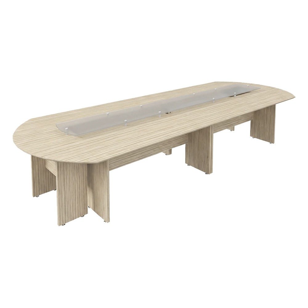Mesa de Juntas Configurable para Área Colaborativa - GEBESA CONTEMPO - Frente 420 cm - GCC590420 - GEBESA - NOGAL BEAT - Mesa de Juntas