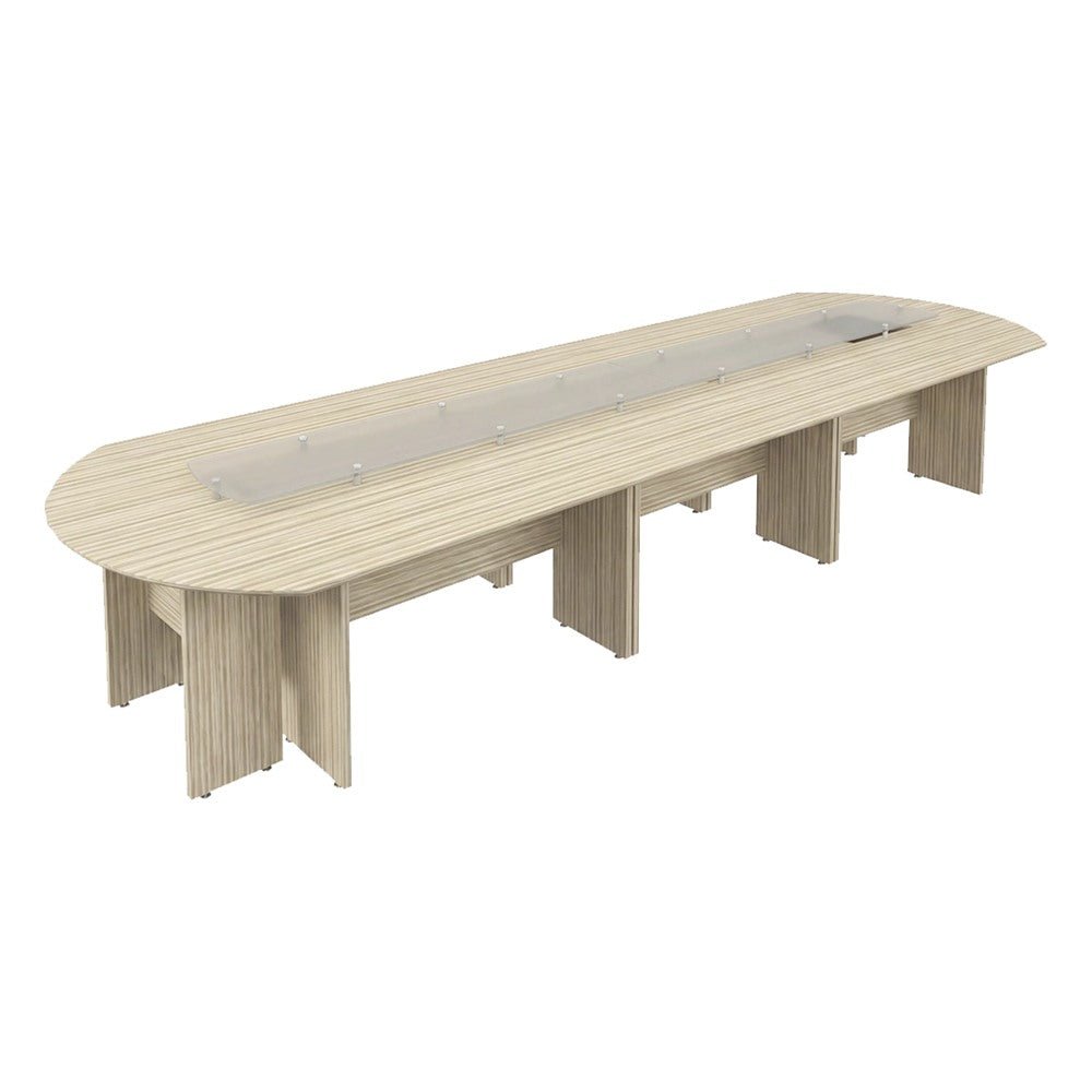 Mesa de Juntas Configurable para Sala de Capacitación - GEBESA CONTEMPO - Frente 480 cm - GCC590480 - GEBESA - NOGAL BEAT - Mesa de Juntas