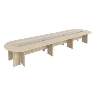 Mesa de Juntas Configurable para Sala de Consejo - GEBESA CONTEMPO - Frente 570 cm - GCC590570 - GEBESA - NOGAL BEAT - Mesa de Juntas