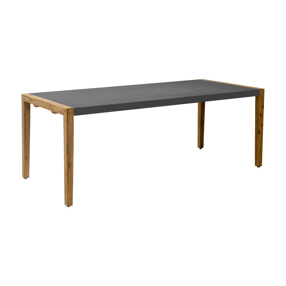 Mesa de Terraza para Roof Garden - ZUO KATA - Gris - Cubierta de Duralcrete Símil Concreto y Estructura de Madera de Acacia - 704100 - Zuo - NOGAL BEAT - Mesa de Terraza