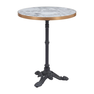 Mesa de Terraza para Spa - ZUO GAZEBO - Multicolor - Cubierta de MDF Símil Piedra y Estructura de Aluminio Fundido Hierro - 704052 - Zuo - NOGAL BEAT - Mesa de Terraza