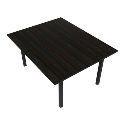 Mesa de trabajo para oficina OFIK 782 amplia para seis personas con cubierta de melamina y estructura de acero