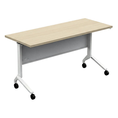 Mesa Móvil Plegable para Sala de Juntas - GEBESA IKA - Frente 180 cm - Fondo 60 cm - Estructura de Acero - GAT509180CN - GEBESA - NOGAL BEAT - Mesa Comercial Interior