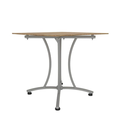 MESA OFIK 253 | Mesa de Restaurante Palermo 702 | Tubo Acero | Regatón Nivelador | Tapón Redondo | Melamina | Interior - 253 - OFIK - NOGAL BEAT - Mesas