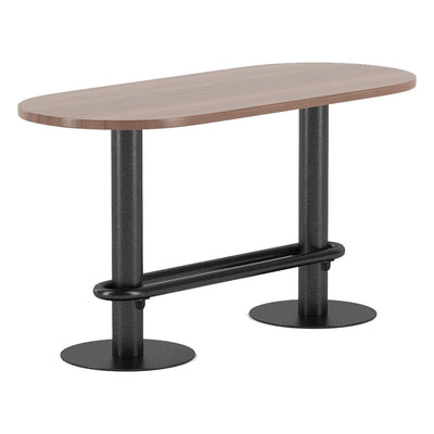 Mesa Ovalada para Área Colaborativa - GEBESA GRC FRANKIE - Alto 105 cm - Base de Acero - GGRF550307242 - GEBESA - NOGAL BEAT - Mesa Comercial Interior
