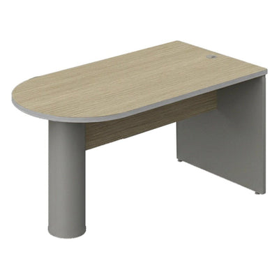 Mesa Peninsular para Oficina Ejecutiva - GEBESA SPAZIO - Frente 150.8 cm - GBS580150 - GEBESA - NOGAL BEAT - Escritorio de Oficina