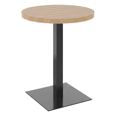 Mesa Redonda para Restaurante - GEBESA GRC BRADY - Alto 105 cm - Base de Acero - GGRY560303042 - GEBESA - NOGAL BEAT - Mesa Comercial Interior