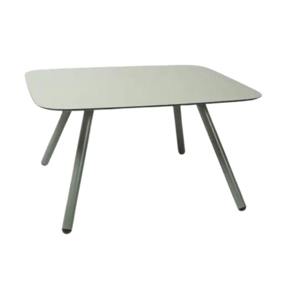 MESA RESOL ANOU 4 PATAS | Mesa Auxiliar para Sala de Estar | Estructura Acero | Tablero de HPL | Interior - 70346 - Resol - NOGAL BEAT - Mesas
