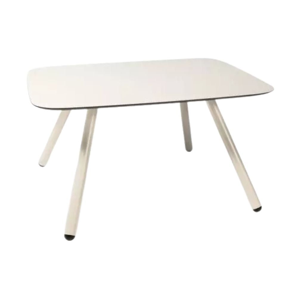 MESA RESOL ANOU 4 PATAS | Mesa Auxiliar para Sala de Estar | Estructura Acero | Tablero de HPL | Interior - 70345 - Resol - NOGAL BEAT - Mesas