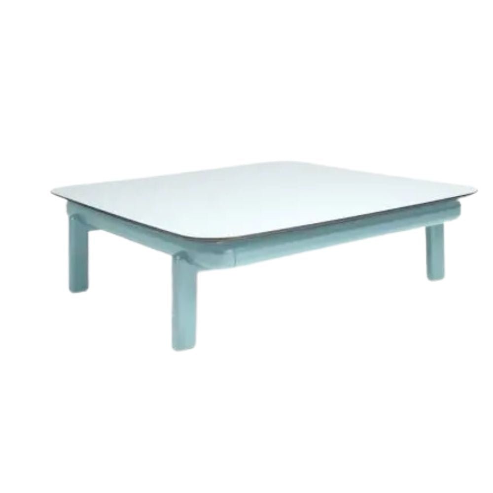 MESA RESOL ANTHEA COFFE TABLE | Mesa Auxiliar para Sala de Estar Terraza | 25 cm | Estructura Aluminio | Tablero HPL | Exterior - 70284 - Resol - NOGAL BEAT - Mesas