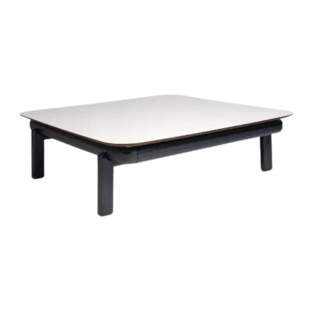 MESA RESOL ANTHEA COFFE TABLE | Mesa Auxiliar para Sala de Estar Terraza | 25 cm | Estructura Aluminio | Tablero HPL | Exterior - 70284 - Resol - NOGAL BEAT - Mesas