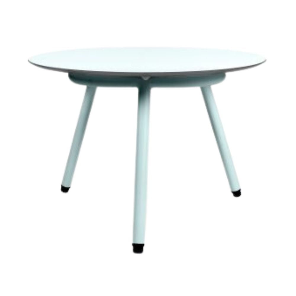 MESA RESOL ANTHEA SIDE TABLE | Mesa Auxiliar Baja para Sala de Estar Terraza | 35 cm | Estructura Aluminio | Tablero HPL | Exterior - 70289 - Resol - NOGAL BEAT - Mesas