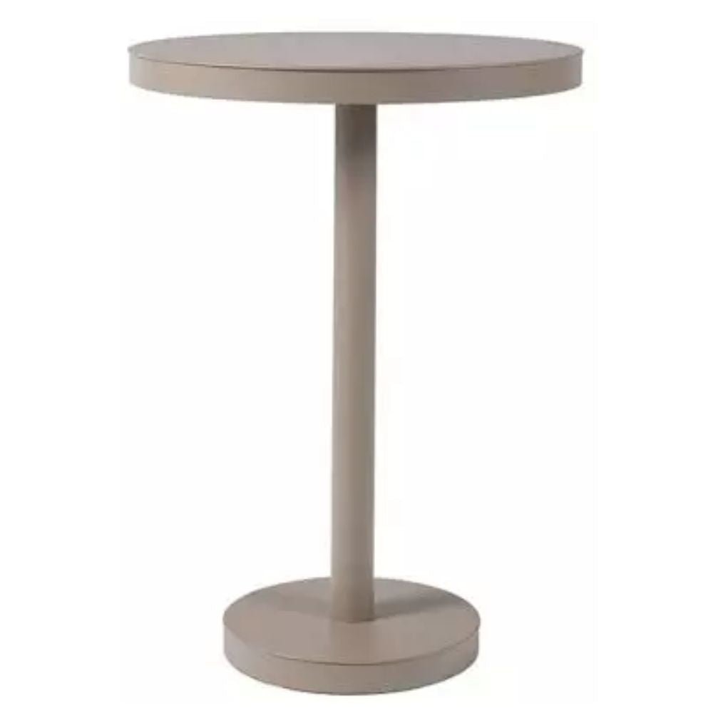 MESA RESOL BARCINO PIE CENTRA Ø60 HIGH | Estructura Aluminio | Pintado | Secado Horno | Interior + Exterior - 01433 - Resol - NOGAL BEAT - Mesas