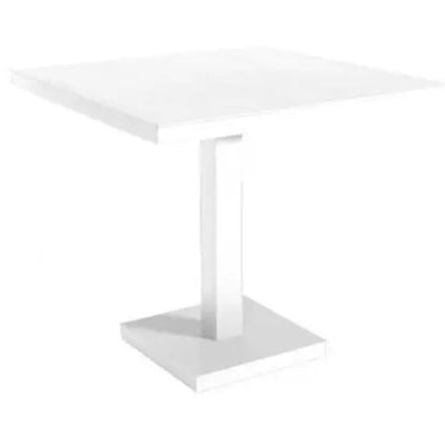 MESA RESOL BARCINO PIE CENTRAL 80x80 SQUARE | Estructura Aluminio | Pintado | Secado Horno | Interior + Exterior - 03021 - Resol - NOGAL BEAT - Mesas