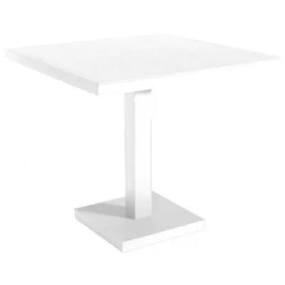 MESA RESOL BARCINO PIE CENTRAL 90x90 SQUARE | Estructura Aluminio | Pintado | Secado Horno | Interior + Exterior - 03022 - Resol - NOGAL BEAT - Mesas