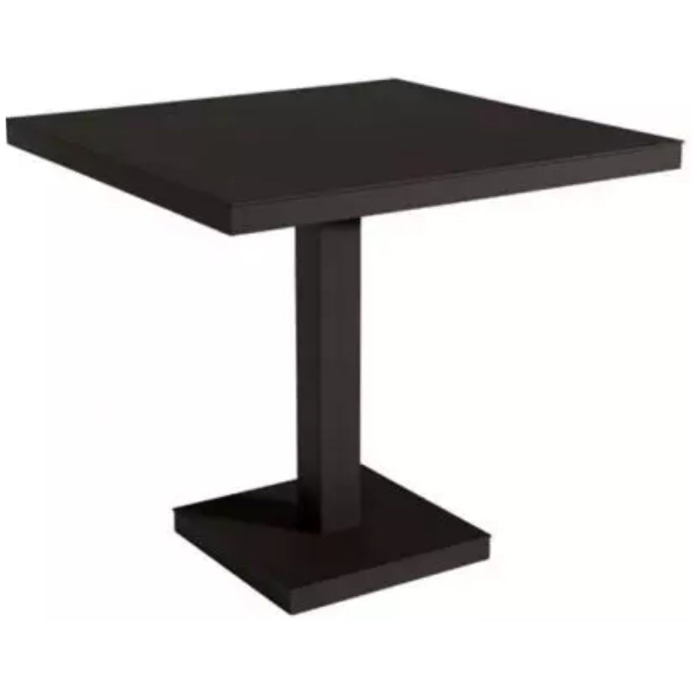 Mesa de exterior Resol Barcino Pie Central 90x90 cuadrada con estructura de aluminio