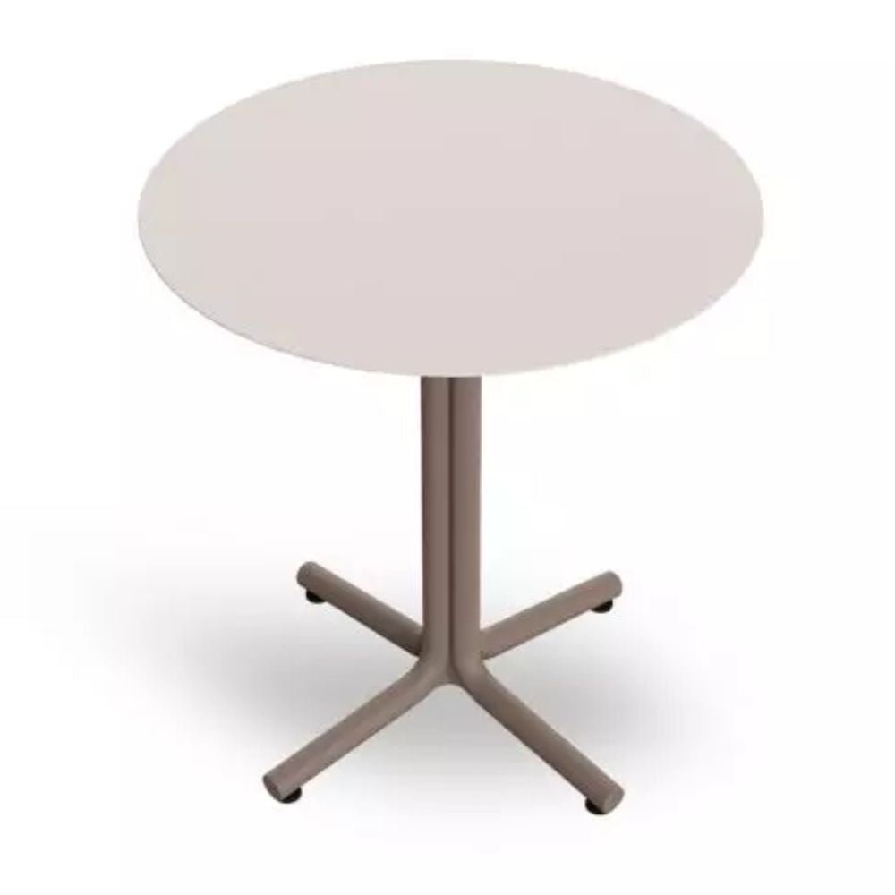 MESA RESOL BINI HPL | Mesa Ocasional | Tablero Compacto Fenólico | Pie Polipropileno | Fibra Vidrio | Protección UV | Interior + Exterior - 06068 - Resol - NOGAL BEAT - Mesas