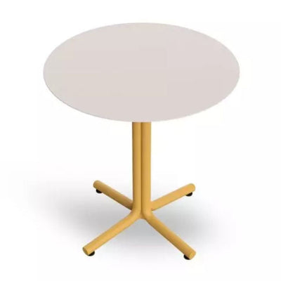MESA RESOL BINI HPL | Mesa Ocasional | Tablero Compacto Fenólico | Pie Polipropileno | Fibra Vidrio | Protección UV | Interior + Exterior - 06069 - Resol - NOGAL BEAT - Mesas