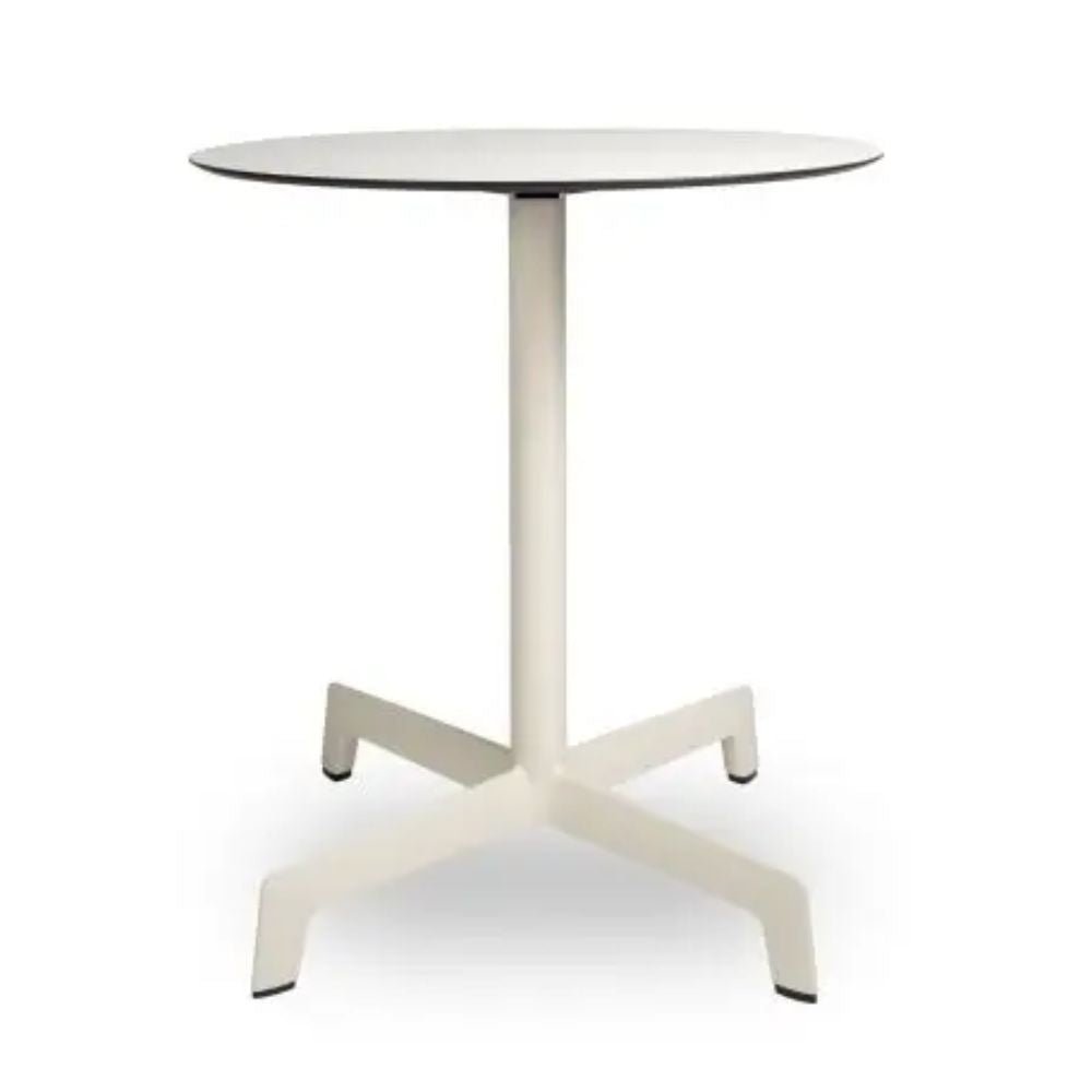 MESA RESOL SPUTNIK 70 Ø70 | Mesa Ocasional | Estructura Aluminio Pintado | Pie Poliamida | Tablero HPL | Interior + Exterior - 06132 - Resol - NOGAL BEAT - Mesas
