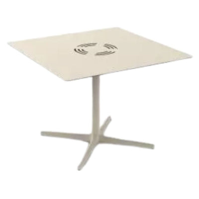 MESA RESOL TOLEDO AIRE XL 100x100 | Mesa Ocasional | Estructura Aluminio | Pintado | Compacto Fenólico | Interior + Exterior - 05479 - Resol - NOGAL BEAT - Mesas