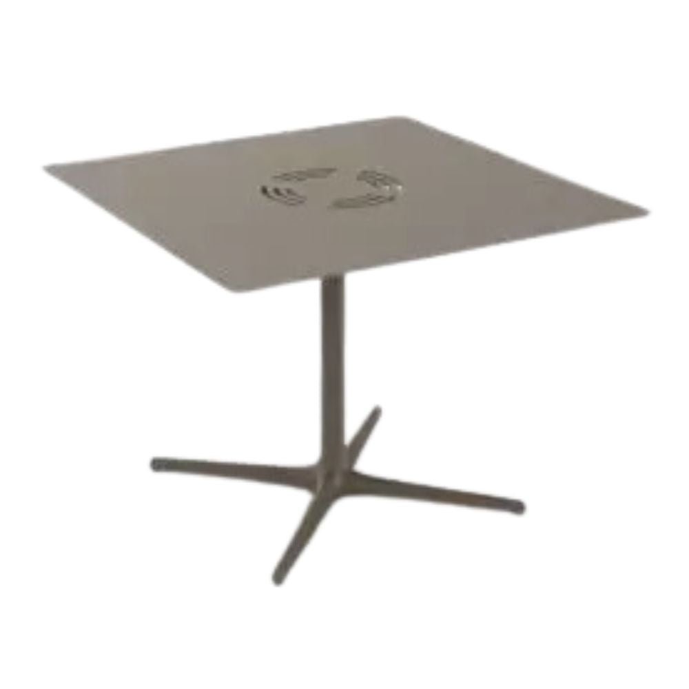 MESA RESOL TOLEDO AIRE XL 100x100 | Mesa Ocasional | Estructura Aluminio | Pintado | Compacto Fenólico | Interior + Exterior - 05478 - Resol - NOGAL BEAT - Mesas