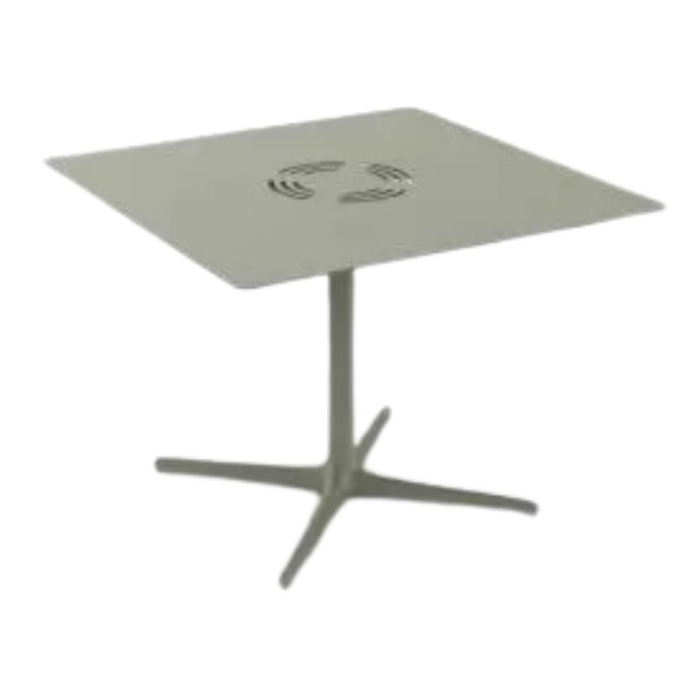 MESA RESOL TOLEDO AIRE XL 100x100 | Mesa Ocasional | Estructura Aluminio | Pintado | Compacto Fenólico | Interior + Exterior - 05477 - Resol - NOGAL BEAT - Mesas