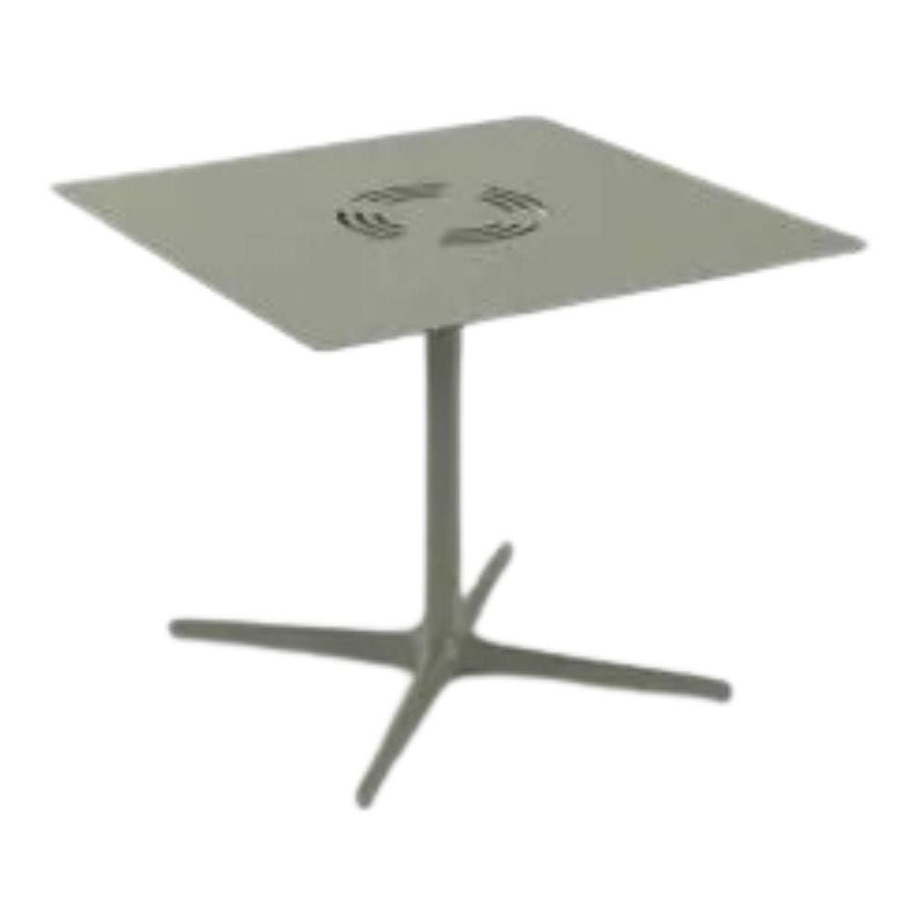 MESA RESOL TOLEDO AIRE XL 90x90 | Mesa Ocasional | Estructura Aluminio | Pintado | Compacto Fenólico | Interior + Exterior - 05471 - Resol - NOGAL BEAT - Mesas