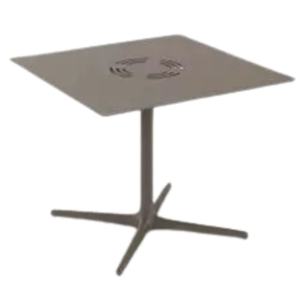 MESA RESOL TOLEDO AIRE XL 90x90 | Mesa Ocasional | Estructura Aluminio | Pintado | Compacto Fenólico | Interior + Exterior - 05472 - Resol - NOGAL BEAT - Mesas