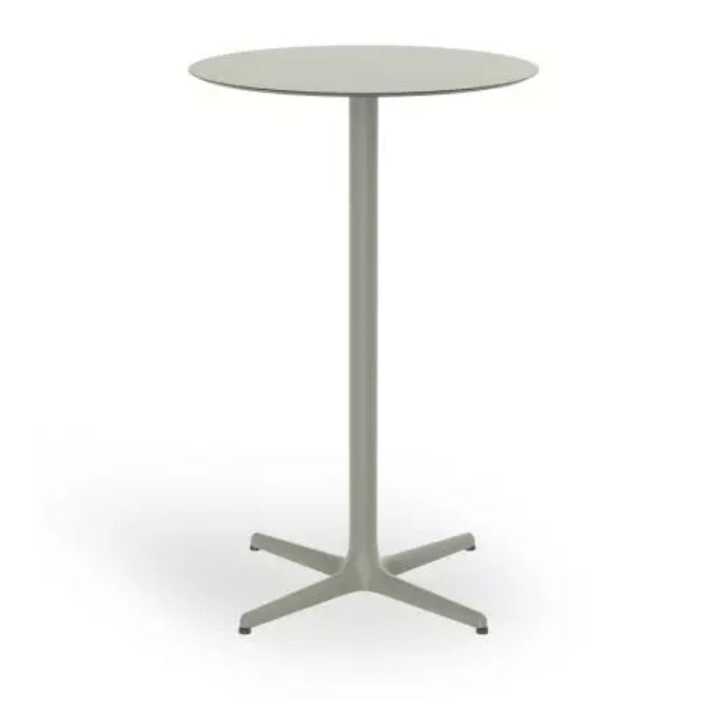 MESA RESOL TOLEDO ALTA 70 Ø70 | Mesa Ocasional | Estructura Aluminio | Pintado | Compacto Fenólico | Interior + Exterior - 06143 - Resol - NOGAL BEAT - Mesas