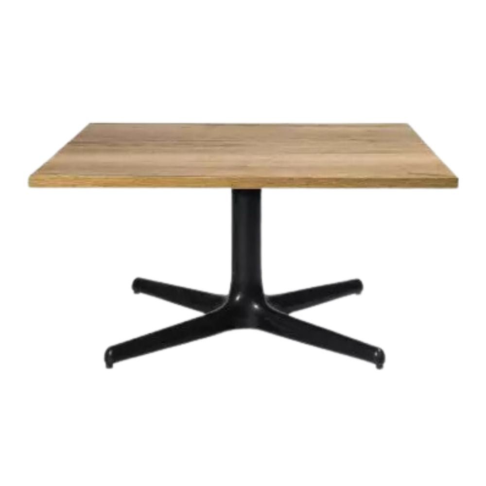 MESA RESOL TOLEDO WOOD 70 x 70 | Mesa Auxiliar para Sala de Estar | 36 cm | Estructura Aluminio | Melamina Efecto Madera | Interior - 06165 - Resol - NOGAL BEAT - Mesas