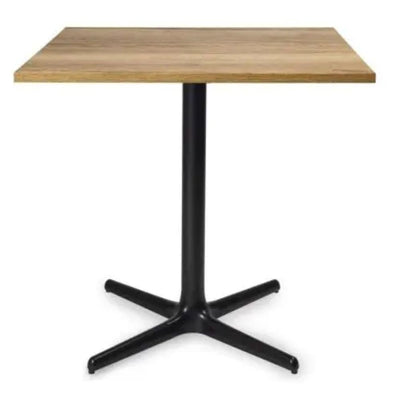 MESA RESOL TOLEDO WOOD 70/80 80x80 | Mesa Ocasional | 75 cm | Estructura Aluminio Pintado | Melamina Madera | Interior - 06153 - Resol - NOGAL BEAT - Mesas