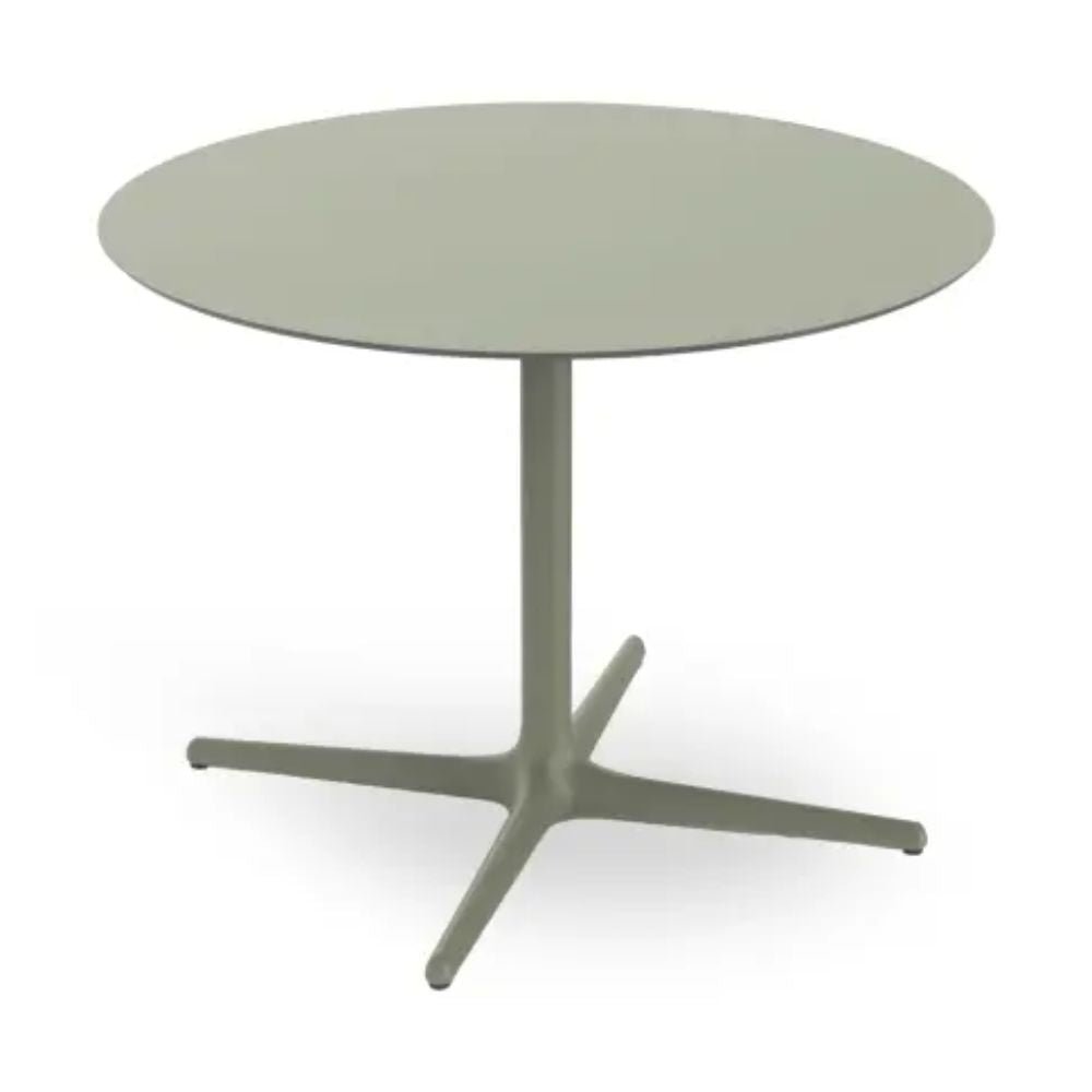 MESA RESOL TOLEDO XL 90/100 Ø100 | Mesa Ocasional | Estructura Aluminio | Pintado | Compacto Fenólico | Interior + Exterior - 05875 - Resol - NOGAL BEAT - Mesas