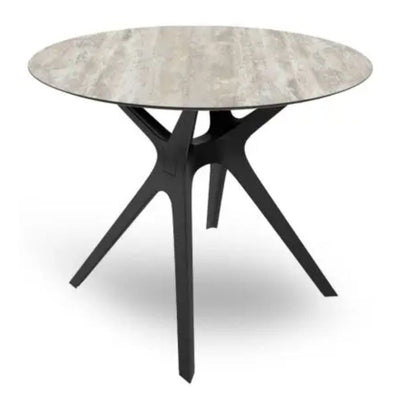 MESA RESOL VELA S Ø80 | Mesa Ocasional | 72.5 cm | Fibra de Vidrio con PP | Protección UV | Interior + Exterior - 04033 - Resol - NOGAL BEAT - Mesas