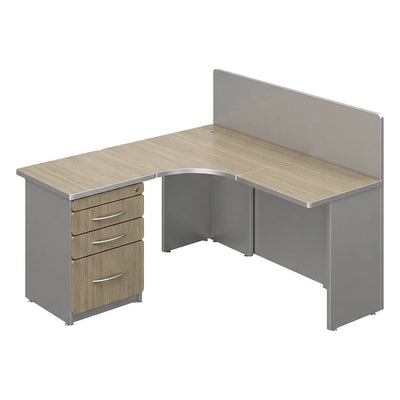 Módulo Angular para Área Colaborativa - GEBESA SPAZIO - Frente 149.6 cm - GBS160 - GEBESA - NOGAL BEAT - Escritorio de Oficina