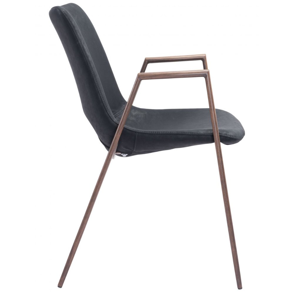 NOGAL BEAT DESI | Silla para Comedor Restaurante Cafeteria | Varios Colores | Piel Sintetica | Interior - 101694 - Zuo - NOGAL BEAT -