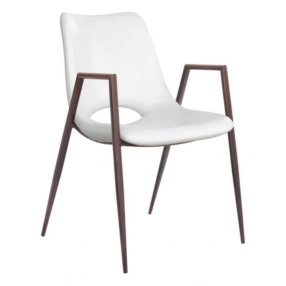 NOGAL BEAT DESI | Silla para Comedor Restaurante Cafeteria | Varios Colores | Piel Sintetica | Interior - 109068 - Zuo - NOGAL BEAT -
